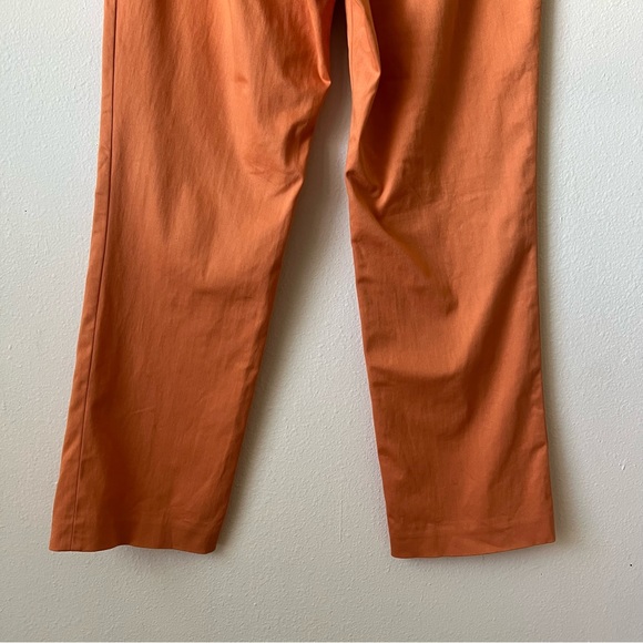 Sigrid Olsen Orange Linen Petite High Rise Vintage Pants - Picture 3 of 6